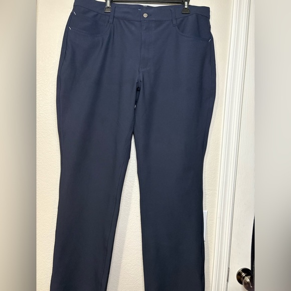 Bundle/2 Men’s FootJoy Golf Slacks. 1 Navy and 1 Tan. Size 38/30. Athletic Fit. - Picture 12 of 16